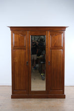 Load image into Gallery viewer, J.T. Smith & Co. English Walnut Hall Wardrobe Armoire with Mirror