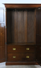 Load image into Gallery viewer, J.T. Smith & Co. English Walnut Hall Wardrobe Armoire with Mirror