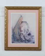 Load image into Gallery viewer, Louis Icart “Woman with Peacock” Framed Art Deco Print – Elegant 1925 Paris Edition