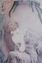Load image into Gallery viewer, Louis Icart “Woman with Peacock” Framed Art Deco Print – Elegant 1925 Paris Edition