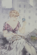 Load image into Gallery viewer, Louis Icart “The Bird Seller” Framed Art Deco Print – Romantic French Vintage