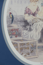 Load image into Gallery viewer, Louis Icart “The Bird Seller” Framed Art Deco Print – Romantic French Vintage