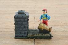 Load image into Gallery viewer, Cast Iron Artillery Mechanical Coin Bank Cannon Scene