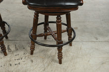 Load image into Gallery viewer, Ashley North Shore D553 130 Swivel Bar Stools Set of 2 Carved Wood 30 Inch