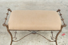 Load image into Gallery viewer, Ashley Furniture Wrought Iron Upholstered Bench