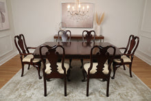 Load image into Gallery viewer, Ashley Millennium Mahogany Double Pedestal Dining Table Set with 7 Chairs and Leaf