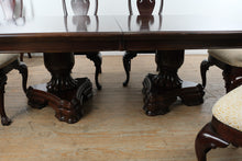 Load image into Gallery viewer, Ashley Millennium Mahogany Double Pedestal Dining Table Set with 7 Chairs and Leaf