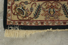 Load image into Gallery viewer, Austin Collection Wool Area Rug Turkish Floral Black Gold 3 x 5