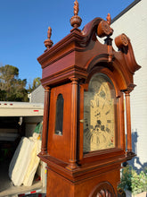 Load image into Gallery viewer, Sligh “John Goddard Newport” Grandfather Clock – Handcrafted Cherry Longcase Clock