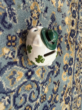 Load image into Gallery viewer, Lifton Shamrock Piggy Bank – Vintage Irish Pig Figurine with Green Hat & Clover Accents