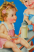Load image into Gallery viewer, Vintage Teeter-Totter Babies Print – Possibly Charlotte Baker – 18.25" x 23.5"