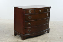 Load image into Gallery viewer, Traditional Bow Front Bachelor's Chest – Mahogany Finish – 6 Drawers
