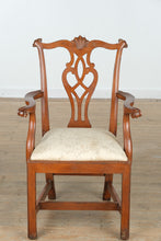 Load image into Gallery viewer, Baker Dupree Chippendale Style Armchair – Solid Wood, Carved Back
