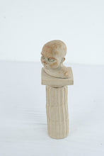 Load image into Gallery viewer, Handmade Ceramic Baby Head Vessel Sculpture Pedestal Studio Pottery Folk Art 11 Inch
