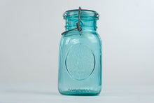 Load image into Gallery viewer, Vintage Ball Ideal Aqua Blue Mason Jar Bicentennial Eagle Seal Wire Bail