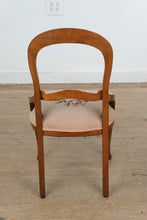 Load image into Gallery viewer, French Provincial Walnut Accent Chair with Needlepoint Upholstery