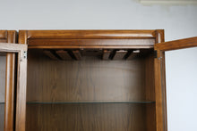 Load image into Gallery viewer, Vintage Three-Piece Modular Wood Wall Unit with Bar Cabinet and Display Shelves