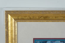 Load image into Gallery viewer, “Tea & Strawberries” by Barbara Mock – Framed Fine Art Print – Large 39" × 31.5" – Vintage Cottage Garden Still Life