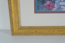 Load image into Gallery viewer, “Tea & Strawberries” by Barbara Mock – Framed Fine Art Print – Large 39" × 31.5" – Vintage Cottage Garden Still Life