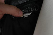 Load image into Gallery viewer, Barberini Moda Italian Black Leather Blazer Jacket Size 48