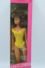 Load image into Gallery viewer, Vintage 1970s Mattel Barbie Doll, Made in Hong Kong, Yellow Swimsuit – Mismatched Box