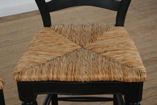 Load image into Gallery viewer, One-of-a-Kind Rustic Round Bar Table with Mixed Designer Bar Stools Set