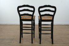 Load image into Gallery viewer, One-of-a-Kind Rustic Round Bar Table with Mixed Designer Bar Stools Set