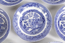 Load image into Gallery viewer, Set of 7 Blue Willow Soup Bowls made by Barker Bros