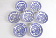 Load image into Gallery viewer, Set of 7 Blue Willow Soup Bowls made by Barker Bros