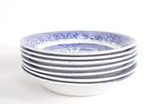 Load image into Gallery viewer, Set of 7 Blue Willow Soup Bowls made by Barker Bros