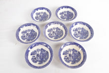 Load image into Gallery viewer, Set of 7 Blue Willow Dessert Dish made by Barker Bros