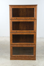 Load image into Gallery viewer, Barrister Style Bookcase with Sliding Glass Doors | Four Stack Display Cabinet