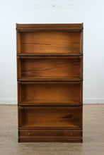 Load image into Gallery viewer, Antique 4-Stack Tiger Oak Barrister Bookcase with Lower Drawer (c. 1890–1910)