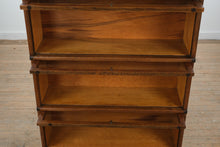Load image into Gallery viewer, Antique 4-Stack Tiger Oak Barrister Bookcase with Lower Drawer (c. 1890–1910)