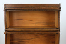 Load image into Gallery viewer, Antique 4-Stack Tiger Oak Barrister Bookcase with Lower Drawer (c. 1890–1910)