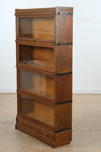 Load image into Gallery viewer, Antique 4-Stack Tiger Oak Barrister Bookcase with Lower Drawer (c. 1890–1910)