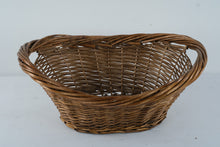 Load image into Gallery viewer, Vintage Large Oval Wicker Willow Laundry Basket Rustic Farmhouse Storage
