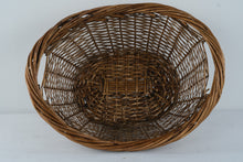 Load image into Gallery viewer, Vintage Large Oval Wicker Willow Laundry Basket Rustic Farmhouse Storage