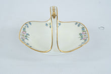 Load image into Gallery viewer, M A Hepworth Signed Porcelain Double Basket Floral Design Gold Trim 7 Inch