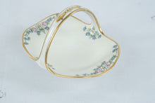Load image into Gallery viewer, M A Hepworth Signed Porcelain Double Basket Floral Design Gold Trim 7 Inch