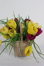 Load image into Gallery viewer, Basket of Fake Tulips Decor