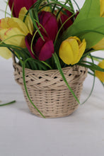 Load image into Gallery viewer, Basket of Fake Tulips Decor
