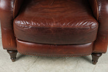 Load image into Gallery viewer, Bassett 3623-12LS Top-Grain Leather Club Chair with Nailhead Trim