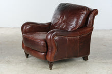 Load image into Gallery viewer, Bassett 3623-12LS Top-Grain Leather Club Chair with Nailhead Trim