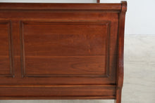 Load image into Gallery viewer, Bassett Furniture Queen Sleigh Bed Cherry Finish Panel Bed Frame - Online Only