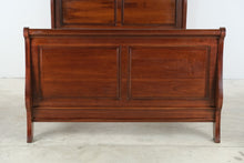 Load image into Gallery viewer, Bassett Furniture Queen Sleigh Bed Cherry Finish Panel Bed Frame - Online Only