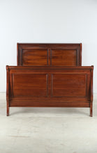 Load image into Gallery viewer, Bassett Furniture Queen Sleigh Bed Cherry Finish Panel Bed Frame - Online Only