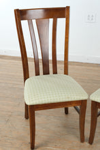 Load image into Gallery viewer, Set of 2 Wood Dining Chairs with Upholstered Seats and Slat Backs