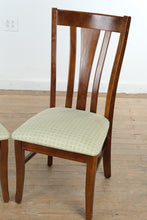 Load image into Gallery viewer, Set of 2 Wood Dining Chairs with Upholstered Seats and Slat Backs