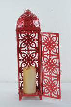 Load image into Gallery viewer, Cynthia Rowley LED Candle Lantern Red